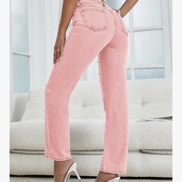 Women's Pink Jeans - Picture 4 of 7